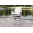 thumbnail image 1 of SAFAVIEH Hayes Outdoor Patio Counter Stool with Pillow and Cushion, Grey/Beige, 1 of 5