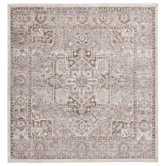 SAFAVIEH Hazel Emil Oriental Area Rug, Brown/Ivory, 6' x 6' Square