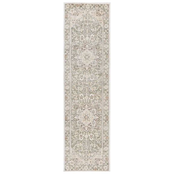 SAFAVIEH Hazel Emil Oriental Runner Rug, Green/Brown, 2' x 8'