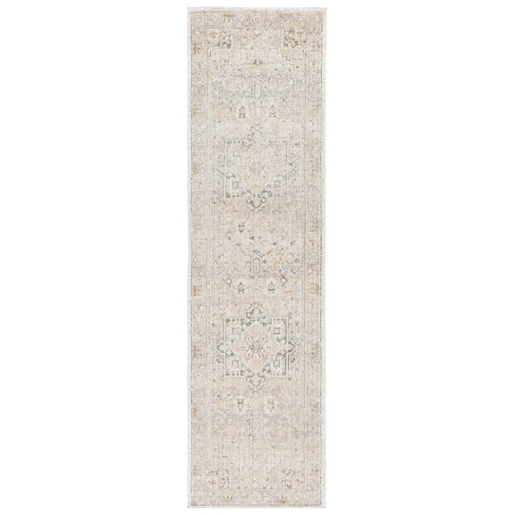 SAFAVIEH Hazel Emil Oriental Runner Rug, Taupe/Green, 2' x 8'
