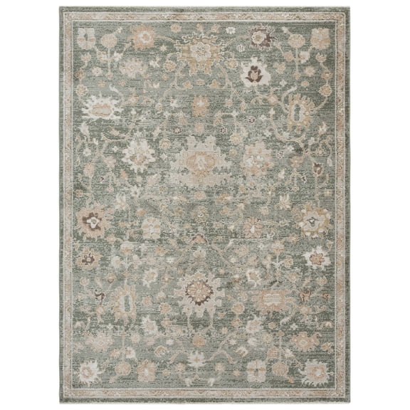 SAFAVIEH Hazel Faye Floral Area Rug, Green/Beige, 5'3" x 7'6"