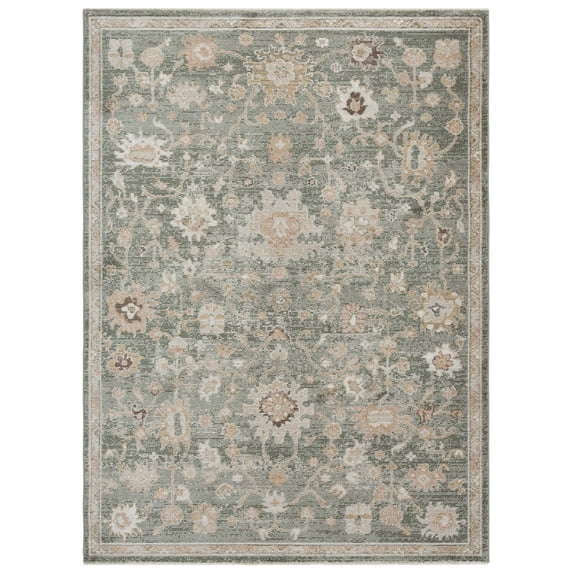 SAFAVIEH Hazel Faye Floral Area Rug, Green/Beige, 5'3" x 7'6"