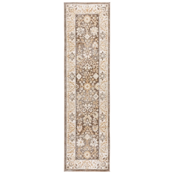 SAFAVIEH Hazel Henley Oriental Runner Rug, Brown/Ivory, 2' x 8'
