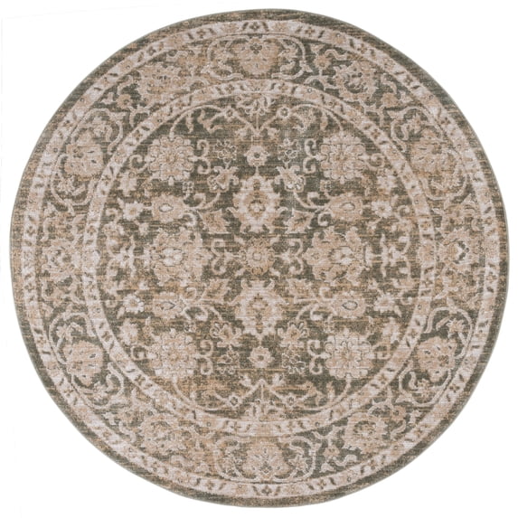 SAFAVIEH Hazel Lynette Oriental Area Rug, Green/Beige, 6' x 6' Round