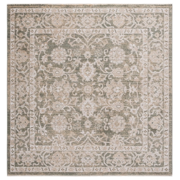 SAFAVIEH Hazel Lynette Oriental Area Rug, Green/Beige, 6' x 6' Square