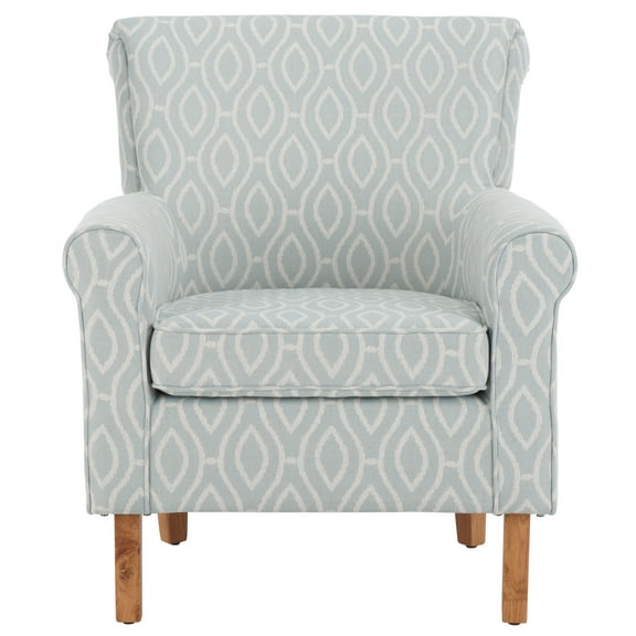 SAFAVIEH Hazina Modern Style Club Chairs, Light Blue (30 in. W x 32.8 in. D x 35.4 in. H)
