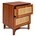 thumbnail image 1 of SAFAVIEH Hedwig Coastal 2 Drawer Nightstand, Natural, 1 of 14