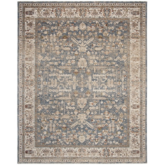SAFAVIEH Heirloom Collection HRL704M Light Blue/Ivory Rug