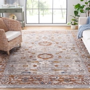 Safavieh Heirloom Emely Oriental Polyester Area Rug, Ivory Gray/Rust, 8' x 10'