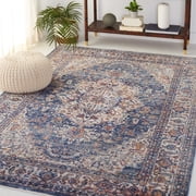 Safavieh Heirloom Jaylen Oriental Polyester Area Rug, Navy/Ivory, 2'4" x 3'11"