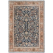 SAFAVIEH Heirloom Marisa Oriental Polyester Area Rug, Navy/Beige, 3' x 5'