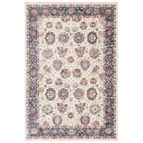 SAFAVIEH Heirloom Sharla Oriental Polyester Area Rug, Ivory/Navy, 8' x 10'