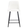 thumbnail image 1 of SAFAVIEH Helga Square Mid Back Counter Stool, Ivory/Black, 1 of 12
