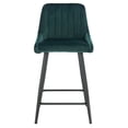 thumbnail image 1 of SAFAVIEH Helga Square Mid Back Counter Stool, Malachite Green/Black, 1 of 12