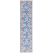 SAFAVIEH Hellenic Elvan Medallion Runner Rug, Blue/Rust, 3 x 13