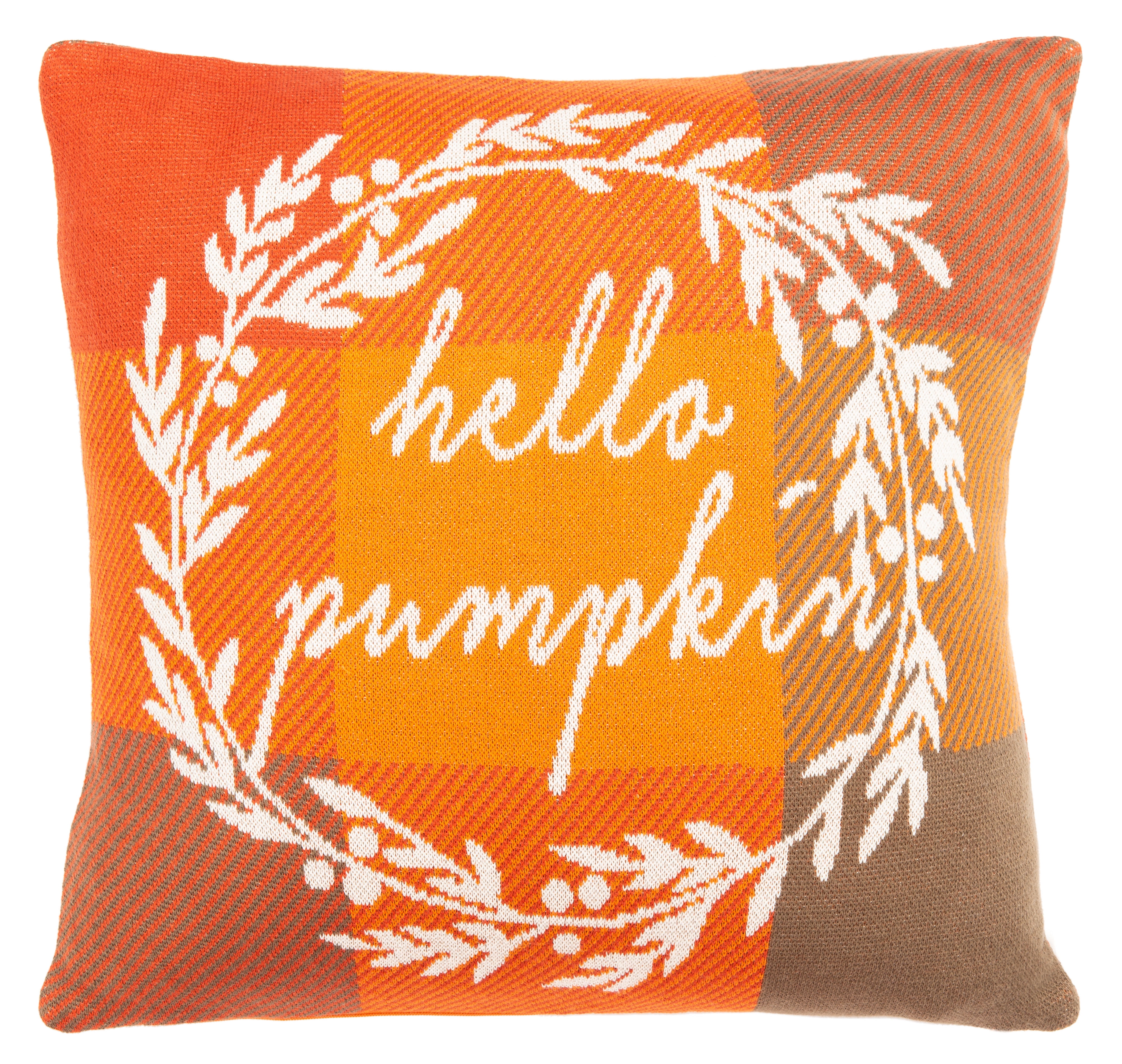 Safavieh Hello Pumpkin Pillow Orange, Size: 18 inch x 18 inch