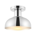 thumbnail image 1 of SAFAVIEH Helm 13 in. Modern Chrome Iron Mount Light with Chrome Glass Shade, 1 of 8