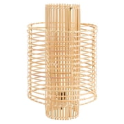SAFAVIEH Hemera 19 in. Coastal Natural Rattan Table Lamp with Natural Shade