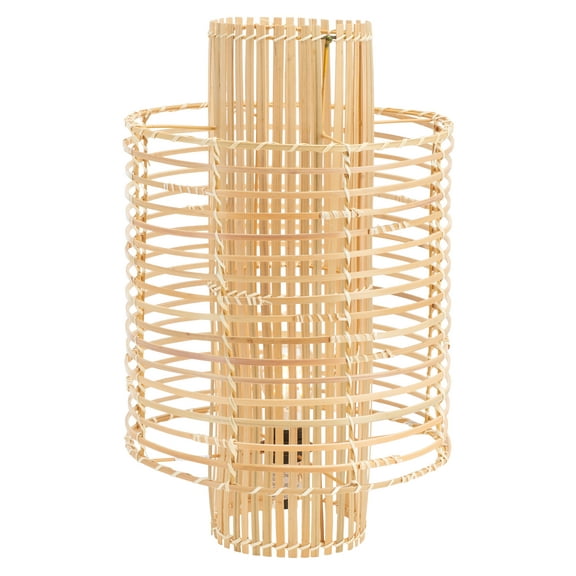 SAFAVIEH Hemera 19 in. Coastal Natural Rattan Table Lamp with Natural Shade