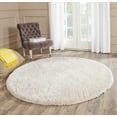 thumbnail image 1 of SAFAVIEH Henley Solid South Beach Polyester Shag Area Rug, Champagne, 8' x 8' Round, 1 of 6