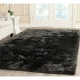 thumbnail image 1 of SAFAVIEH Henley Solid South Beach Polyester Shag Area Rug, Charcoal, 8' x 10', 1 of 6