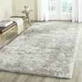 thumbnail image 1 of SAFAVIEH Henley Solid South Beach Polyester Shag Area Rug, Ice, 5' x 8', 1 of 4