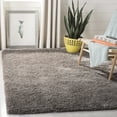 thumbnail image 1 of SAFAVIEH Henley Solid South Beach Polyester Shag Area Rug, Silver, 5' x 7', 1 of 8