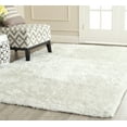 thumbnail image 1 of SAFAVIEH Henley Solid South Beach Polyester Shag Area Rug, Snow White, 8' x 10', 1 of 6