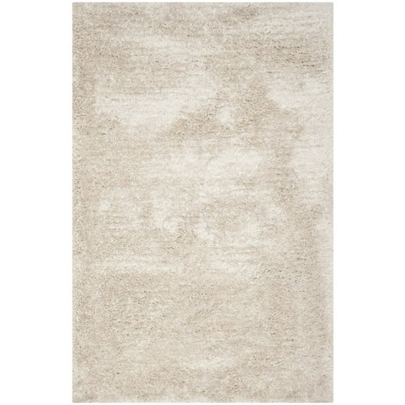 SAFAVIEH Henley Solid South Beach Polyester Shag Runner Rug, Champagne, 2'3" x 6'
