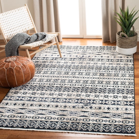 Safavieh Herat Clayton Oriental Area Rug, Ivory/Black, 6'7" x 6'7" Square