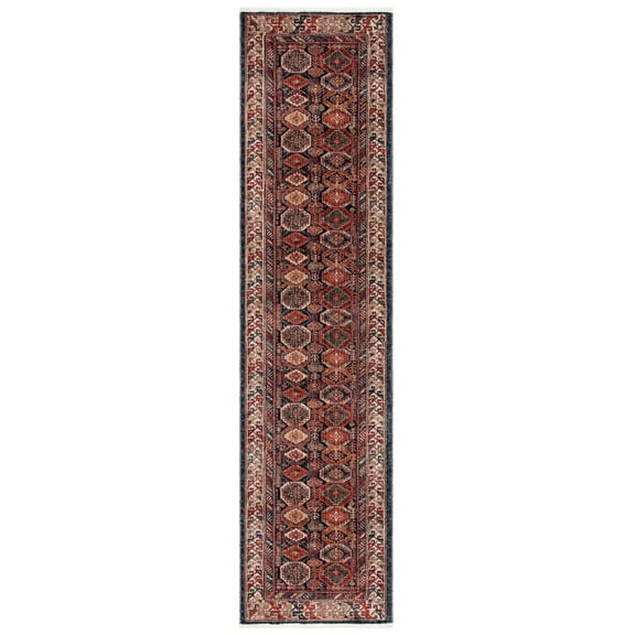 SAFAVIEH Herat Durga Oriental Runner Rug, Rust/Creme, 2' x 8'