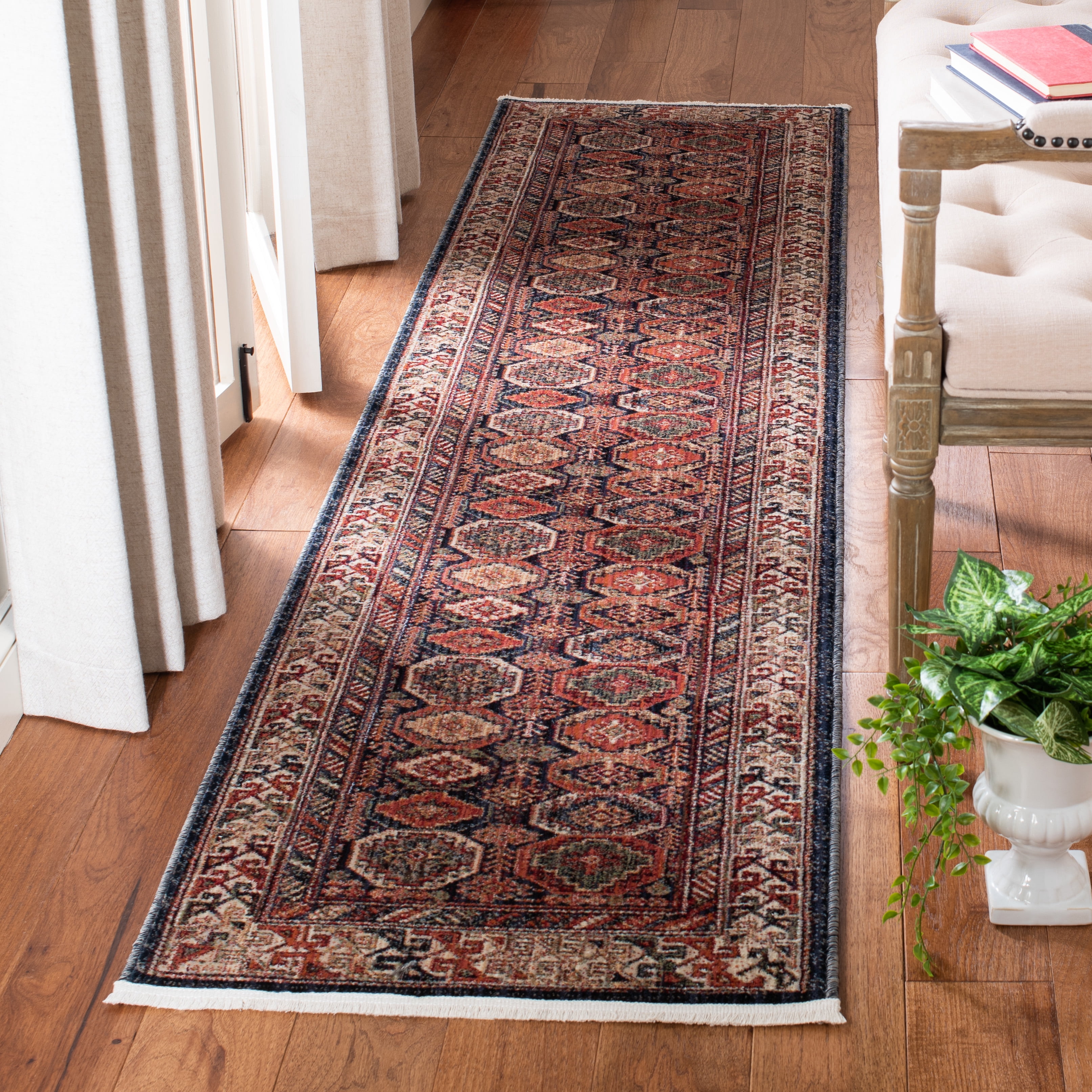 Durga Rugs Safavieh Herat Durga Oriental Runner Rug, Rust/Creme, 2' x 8' - Walmart.com
