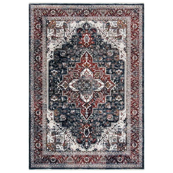 SAFAVIEH Herat Herleva Oriental Area Rug, Navy/Red, 4' x 6'