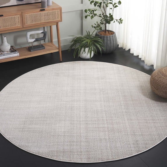 Safavieh Herat Keeley Solid Area Rug, Ivory/Beige, 8' x 8' Round
