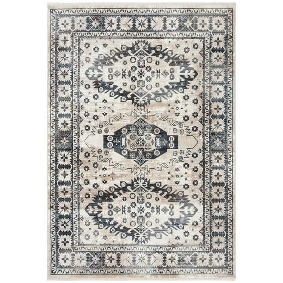 SAFAVIEH Herat Maralyn Oriental Area Rug, Ivory/Grey, 4' x 6'