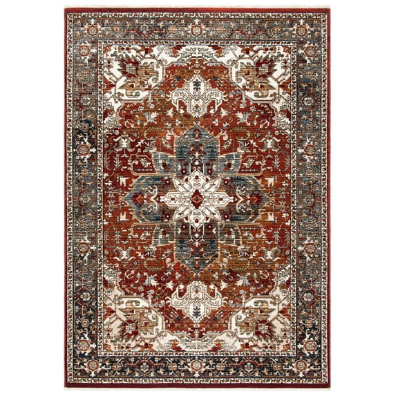 SAFAVIEH Herat Myrtle Oriental Area Rug, Red/Ivory, 5'3" x 7'7"