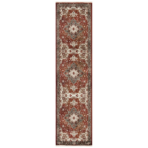 SAFAVIEH Herat Myrtle Oriental Runner Rug, Red/Ivory, 2' x 8'