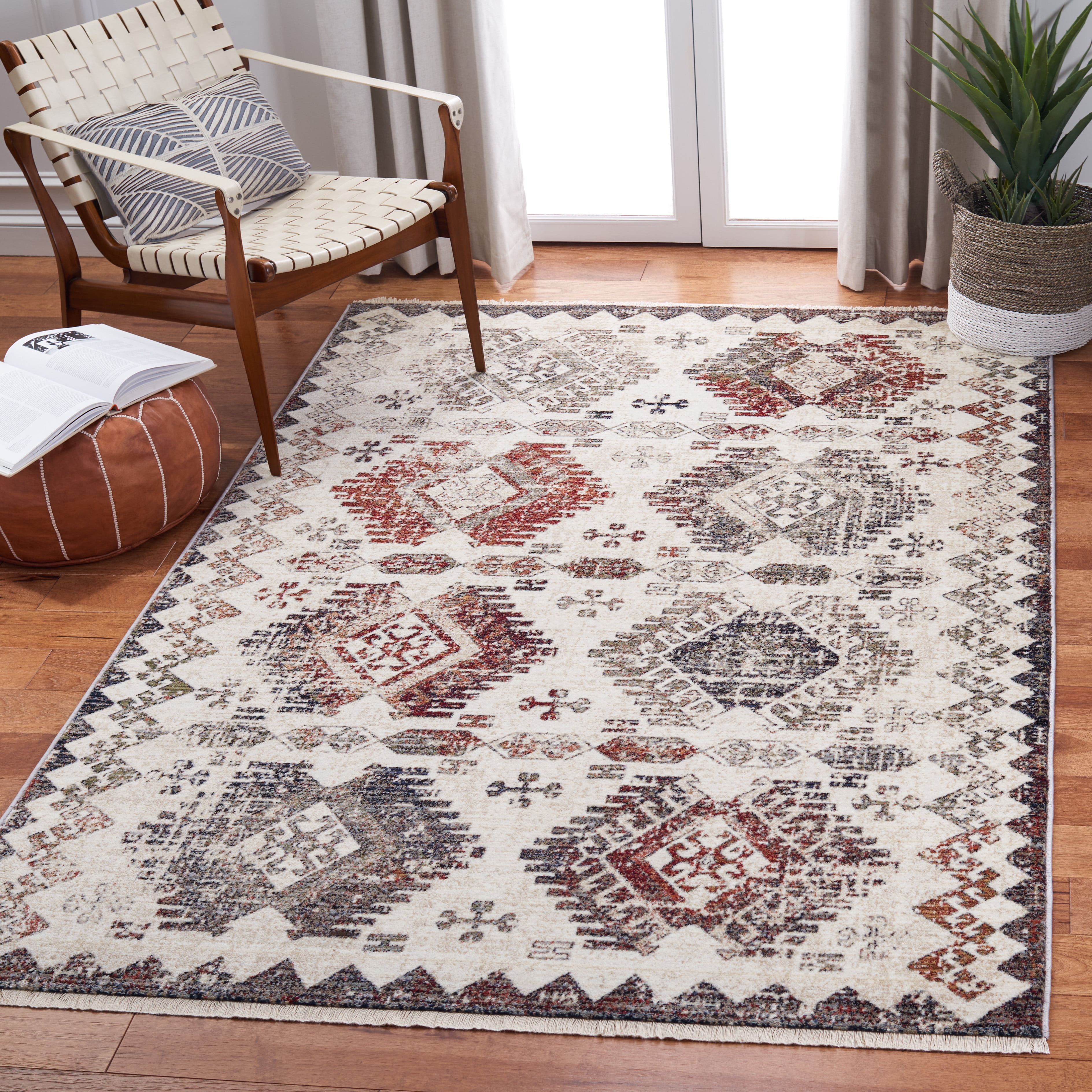 Safavieh Herat Syeda Oriental Area Rug, Cream/Gray, 4' x 6'