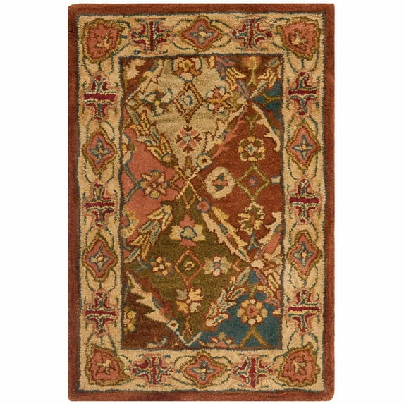 SAFAVIEH Heritage Abbey Traditional Wool Area Rug, Beige, 2' x 3'