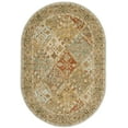 thumbnail image 1 of SAFAVIEH Heritage Abbey Traditional Wool Area Rug, Light Blue/Light Brown, 4'6" x 6'6" Oval, 1 of 9
