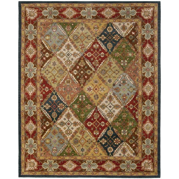 SAFAVIEH Heritage Abbey Traditional Wool Runner Rug, Green/Red, 2'3" x 12'