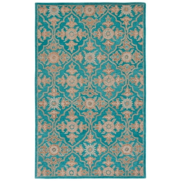 SAFAVIEH Heritage Adams Floral Wool Area Rug, Turquoise/Multi, 2' x 3'