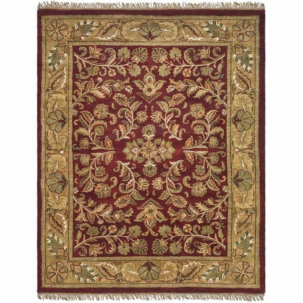 Heritage Red and Gold Hand-Tufted Wool Area Rug