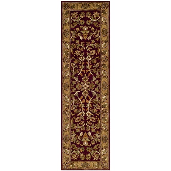 SAFAVIEH Heritage Ainsley Traditional Wool Runner Rug, Red/Gold, 2'3" x 8'
