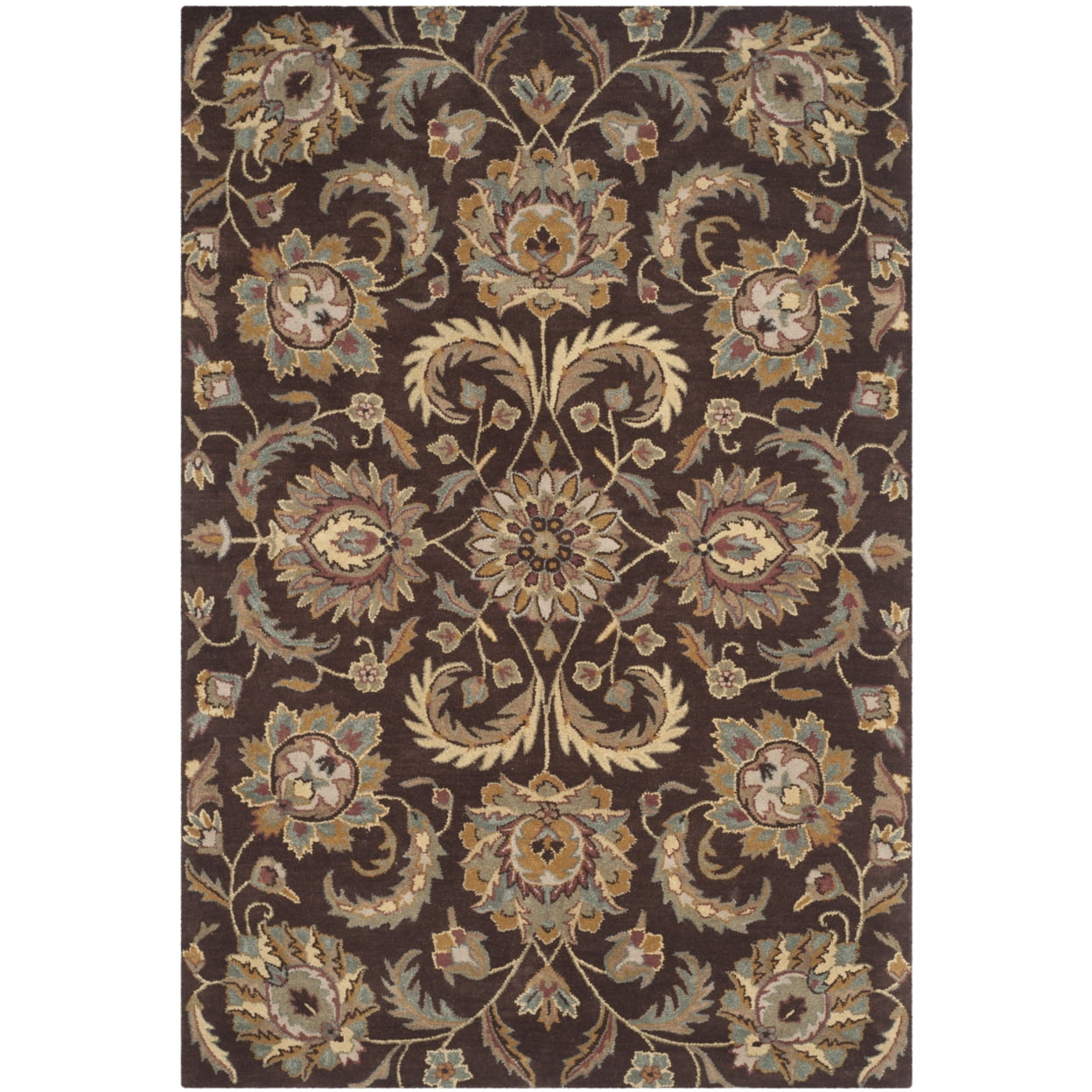 Hand-Tufted Brown and Gold Wool 6' x 9' Area Rug