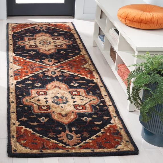 Safavieh Heritage Amrita Medallion Runner Rug, Navy/Red, 2'3" x 8'