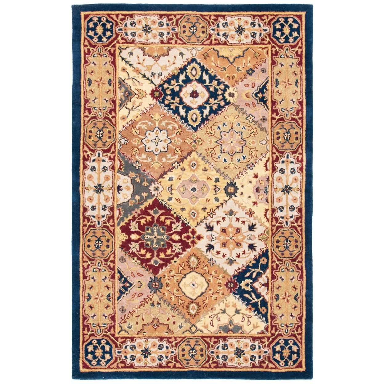 Handmade Red Wool Tufted Rectangular Area Rug 9'6" x 13'6"
