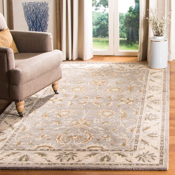 Safavieh Heritage Anrai Oriental Wool Area Rug, Gray/Beige, 6' x 6' Square