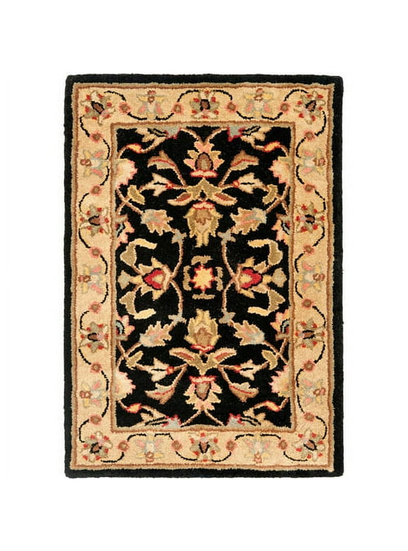 SAFAVIEH Heritage Augustine Traditional Wool Area Rug, Black/Gold, 2'3" x 4'