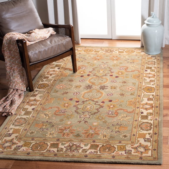 Safavieh Heritage Bernard Oriental Wool Area Rug, Light Green/Beige, 9' x 12'